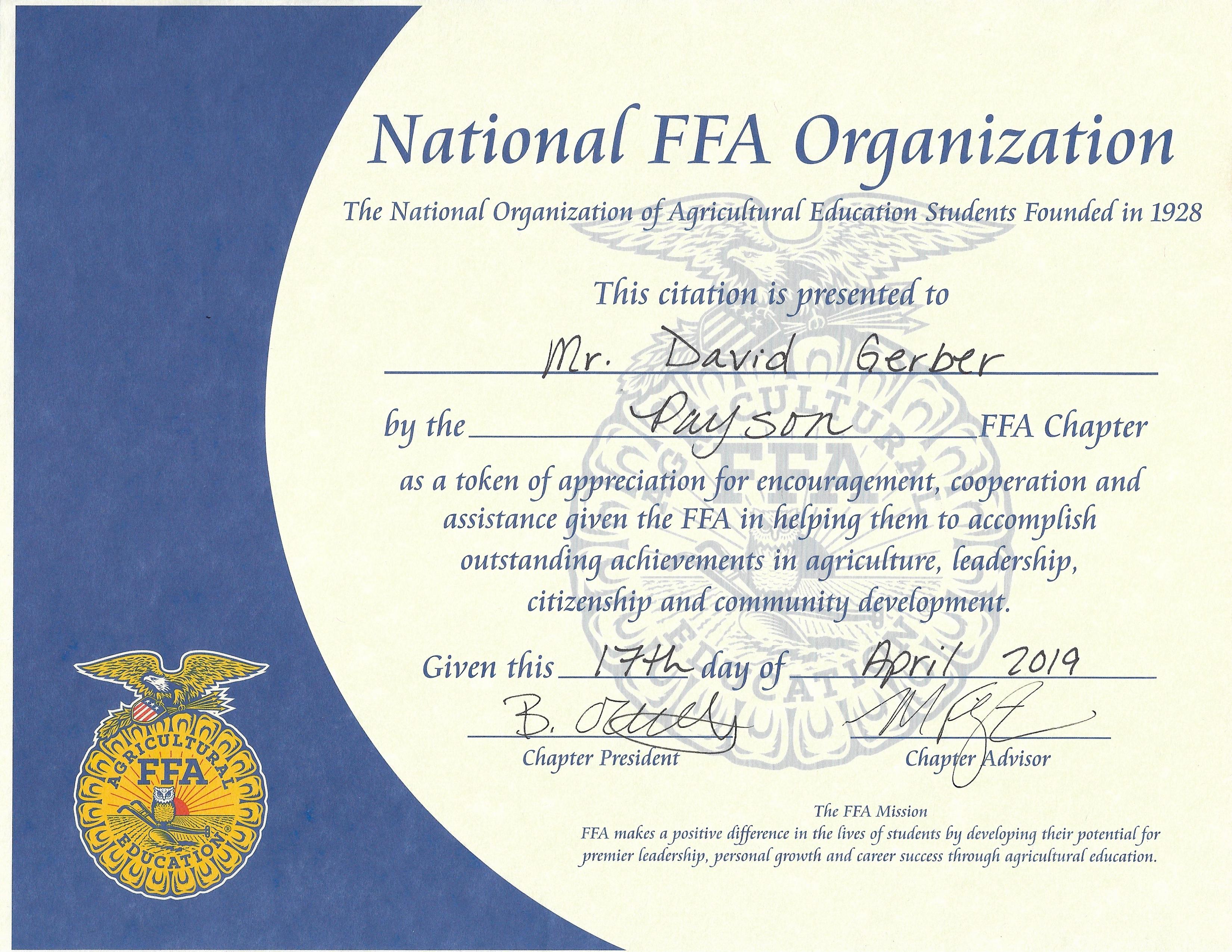 FFA Recognition