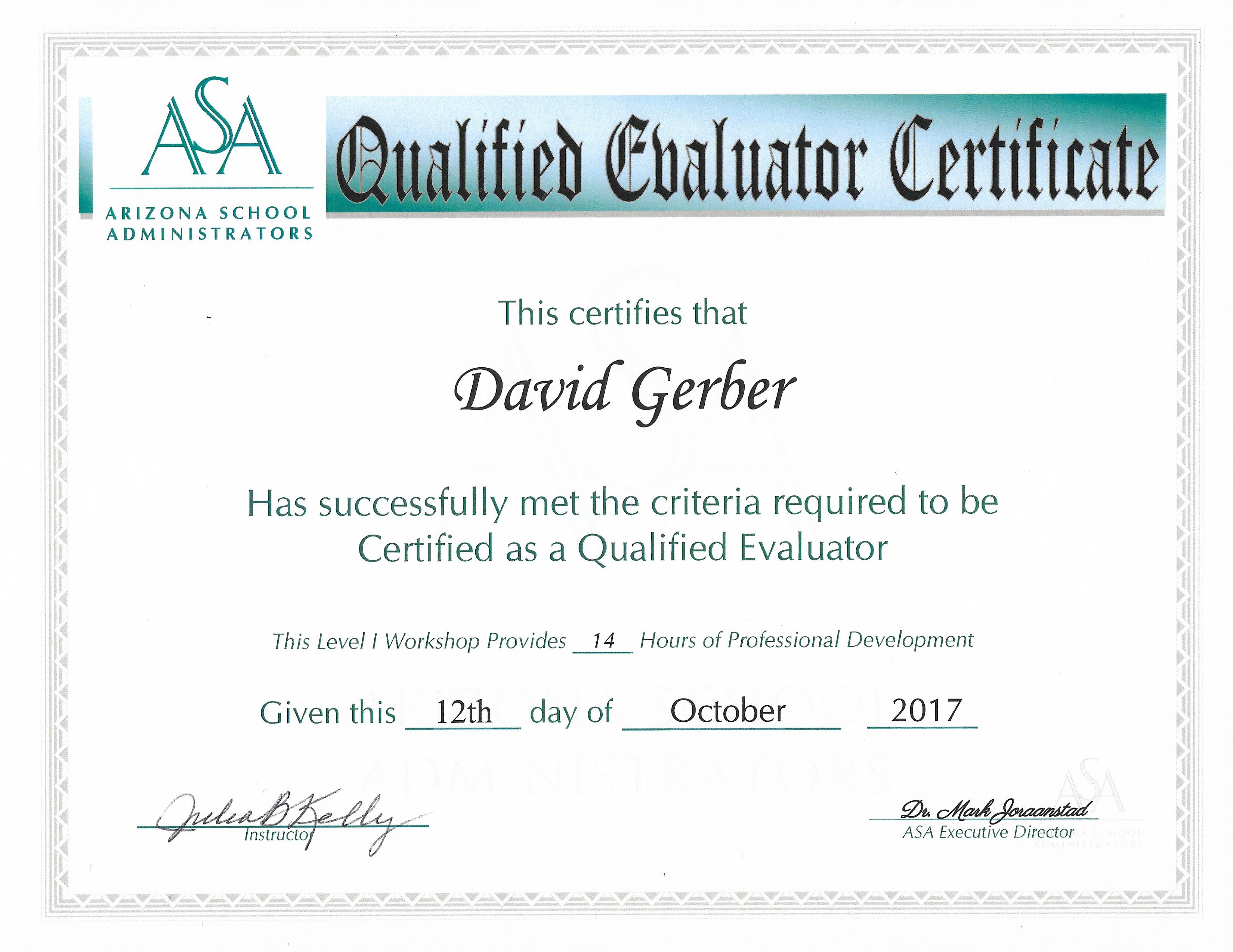 Qualified Evaluator